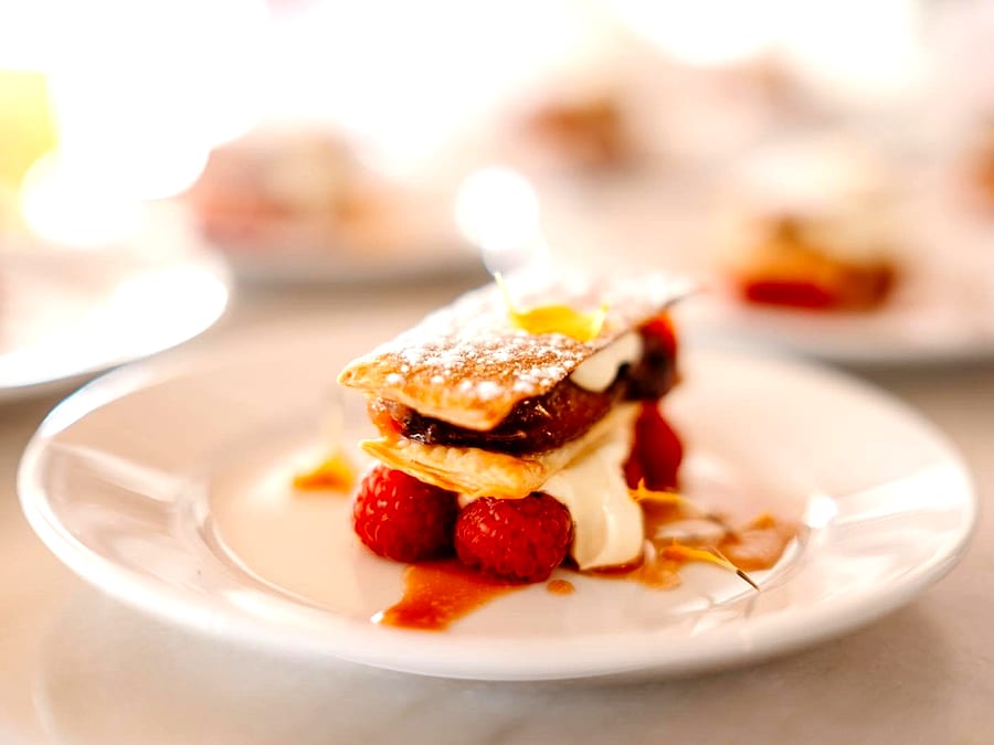 Tiger prawns cured in yogurt with chilli and ginger by Algarve private chef Frederic Duval